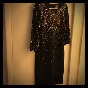 Black Dress w/ Gold Jewels